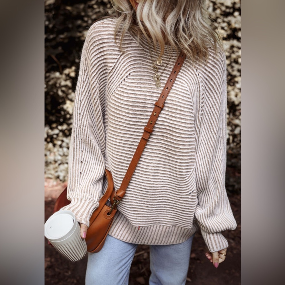 Camila - Striped Cream Sweater